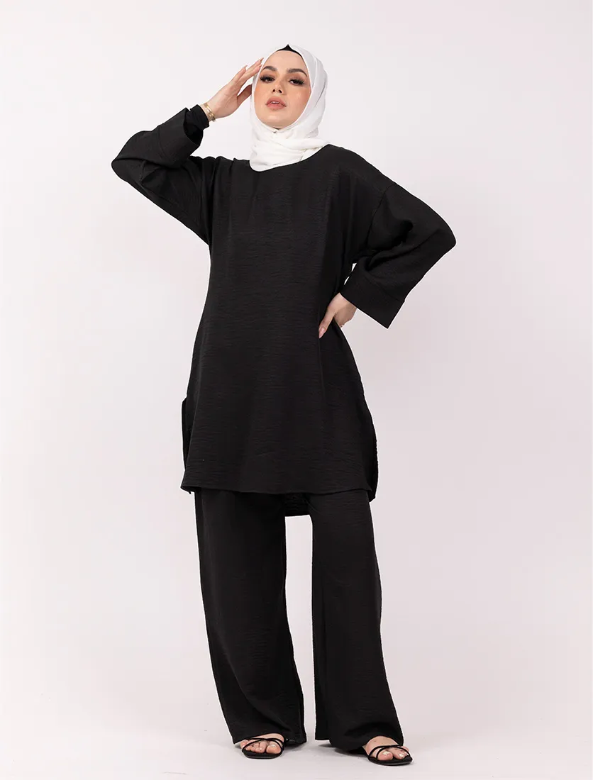 Black Crêpey Co Ord Set